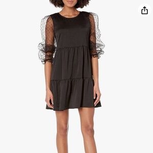 Speechless Women's Long Sleeve Tiered Satin Dress Special Occasion